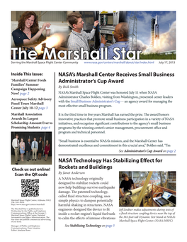 NASA's Marshall Center Receives Small Business Administrator's Cup