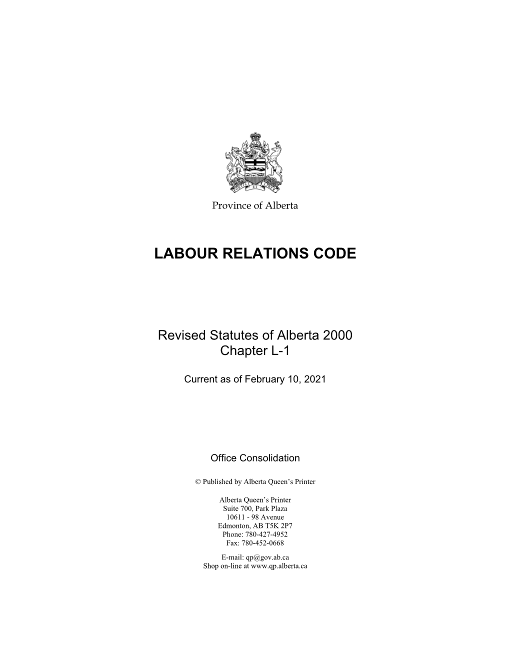 Labour Relations Code