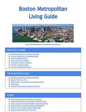 Boston Metropolitan Living Guide