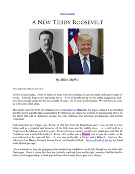 A New Teddy Roosevelt