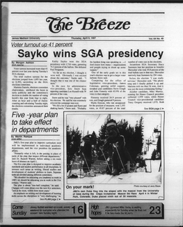 Sayko Wins SGA Presidency 23