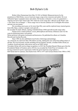 Bob Dylan's Life