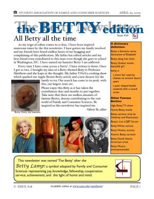 The Betty Newsletter