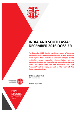 India and South Asia: December 2016 Dossier