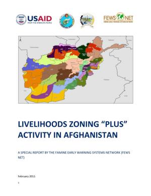 Livelihoods Zoning “Plus” Activity in Afghanistan