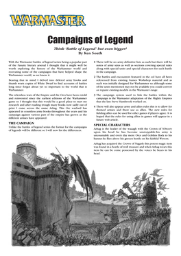 Campaigns of Legend Think ‘Battle of Legend’ but Even Bigger! by Ken South