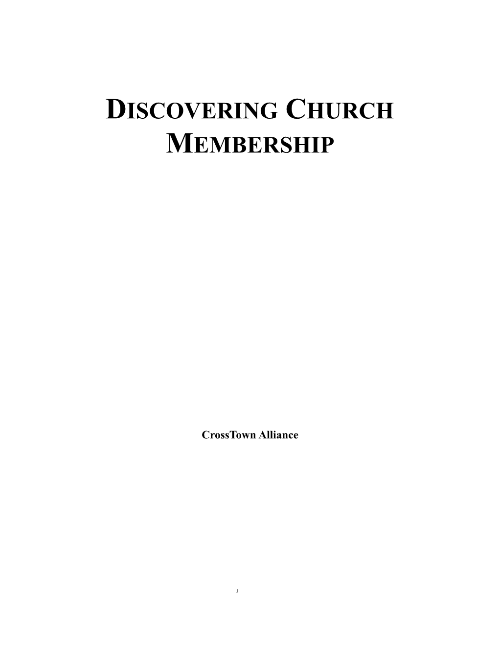 Discovering Church Membership Student.Pages