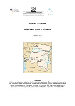 Country Fact Sheet Democratic Republic Of