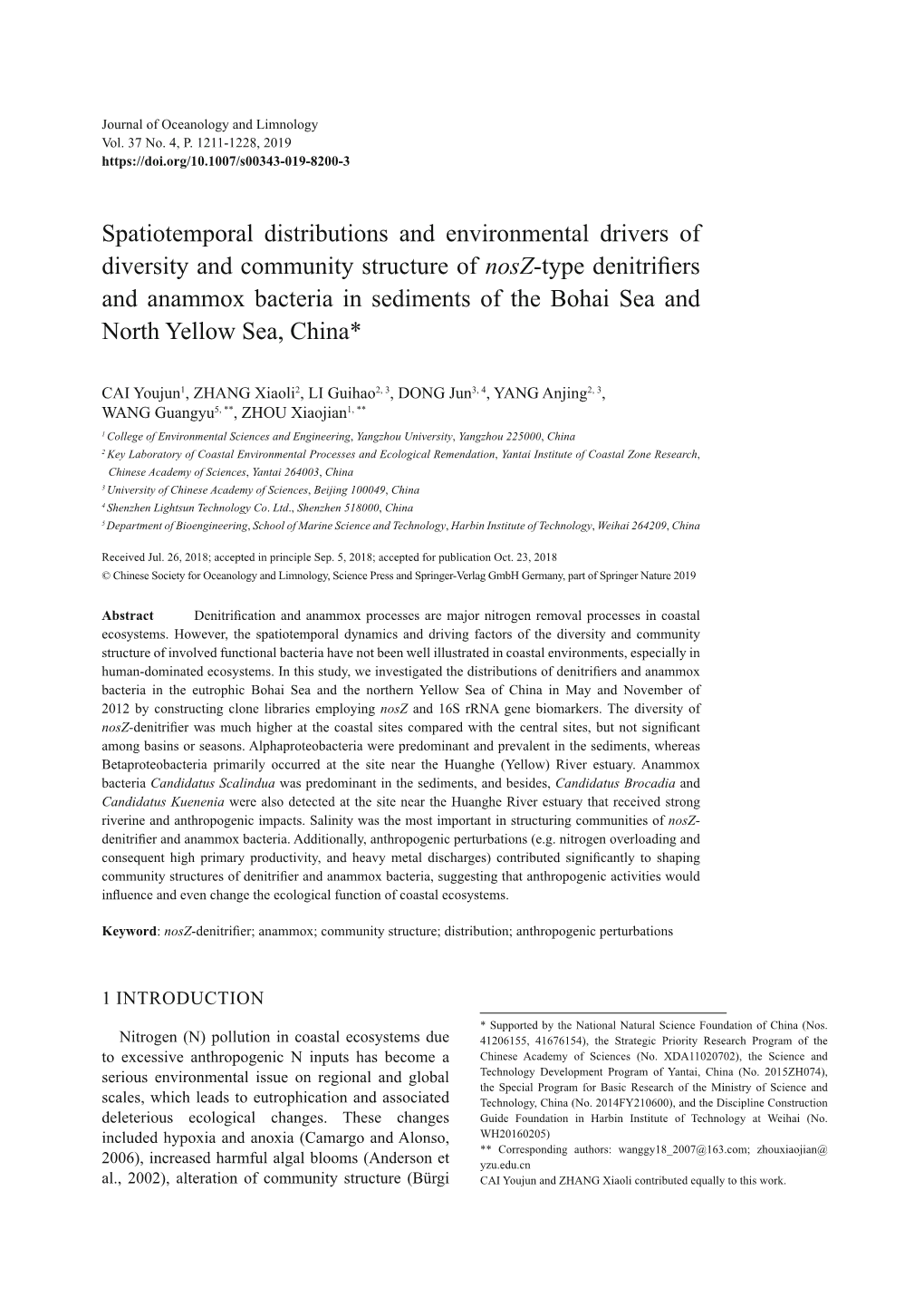 Spatiotemporal Distributions and Environmental Drivers Of