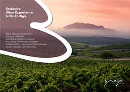 Exclusive Wine Experience Sicily 13 Days