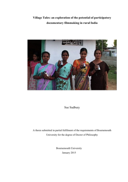 An Exploration of the Potential of Participatory Documentary Filmmaking in Rural India