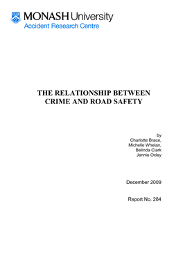 The Relationship Between Crime and Road Safety