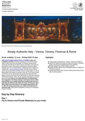 Venice, Verona, Florence & Rome