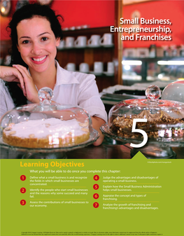 Small Business, Entrepreneurship, and Franchises