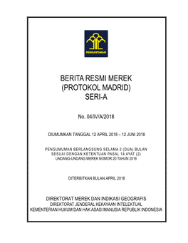 Berita Resmi Merek (Protokol Madrid) Seri-A