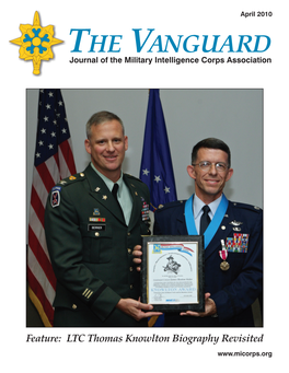 THE VANGUARD Journal of the Military Intelligence Corps Association