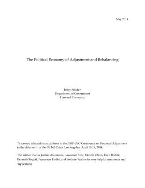 The Political Economy of Adjustment and Rebalancing