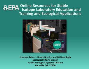 Online Resources for Stable Isotope Laboratory Education and Training and Ecological Applications