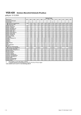 VGS-420 Eisleben-Mansfeld-Hettstedt (Plusbus) Gültig Ab: 13.12.2020
