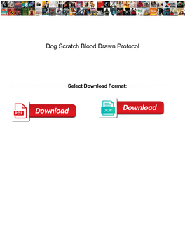 Dog Scratch Blood Drawn Protocol