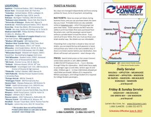 Download Brochure for All Lamers Connect Routes