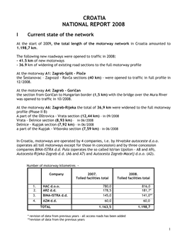 Croatia National Report 2008