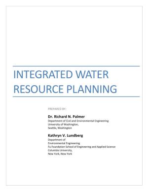 Integrated Water Resources Planning