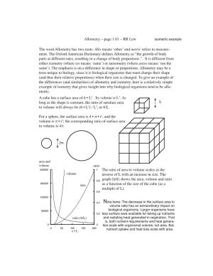 Allometry – Page 1.01 – RR Lew Isometric Example