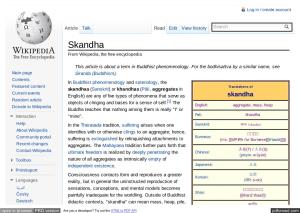 Skandha from Wikipedia, the Free Encyclopedia