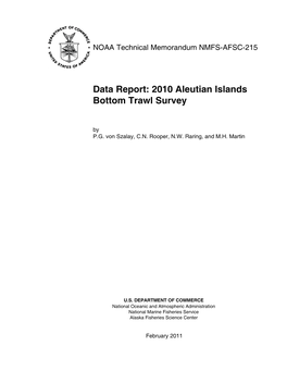 2010 Aleutian Islands Bottom Trawl Survey