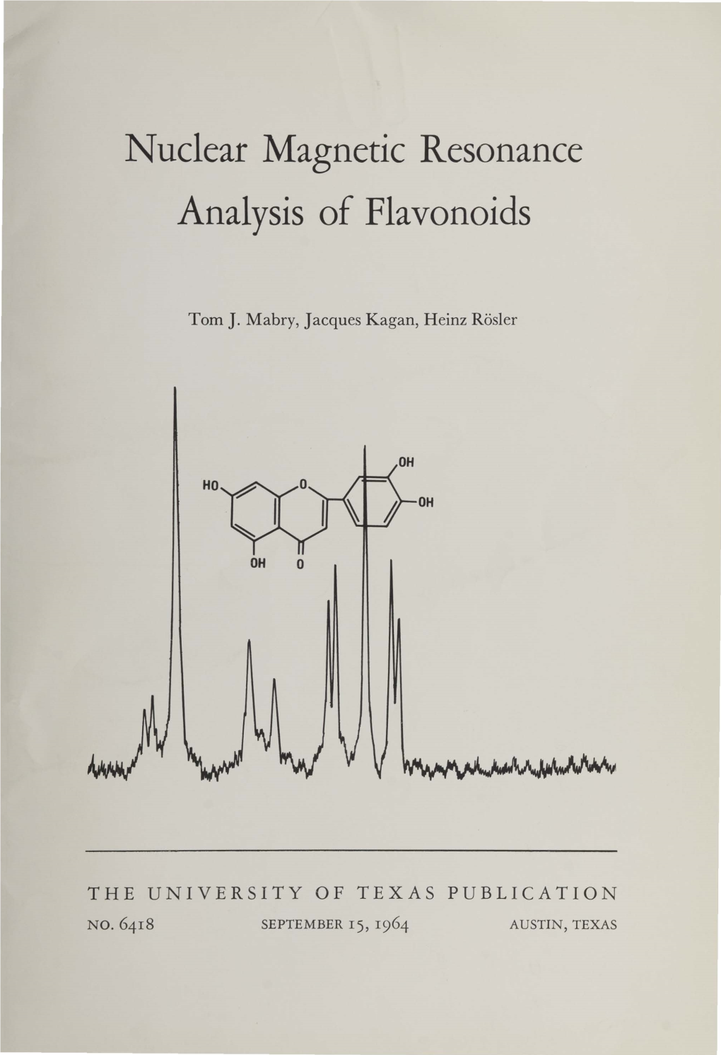 Nuclear Magnetic Resonance Analysis of Flavonoids