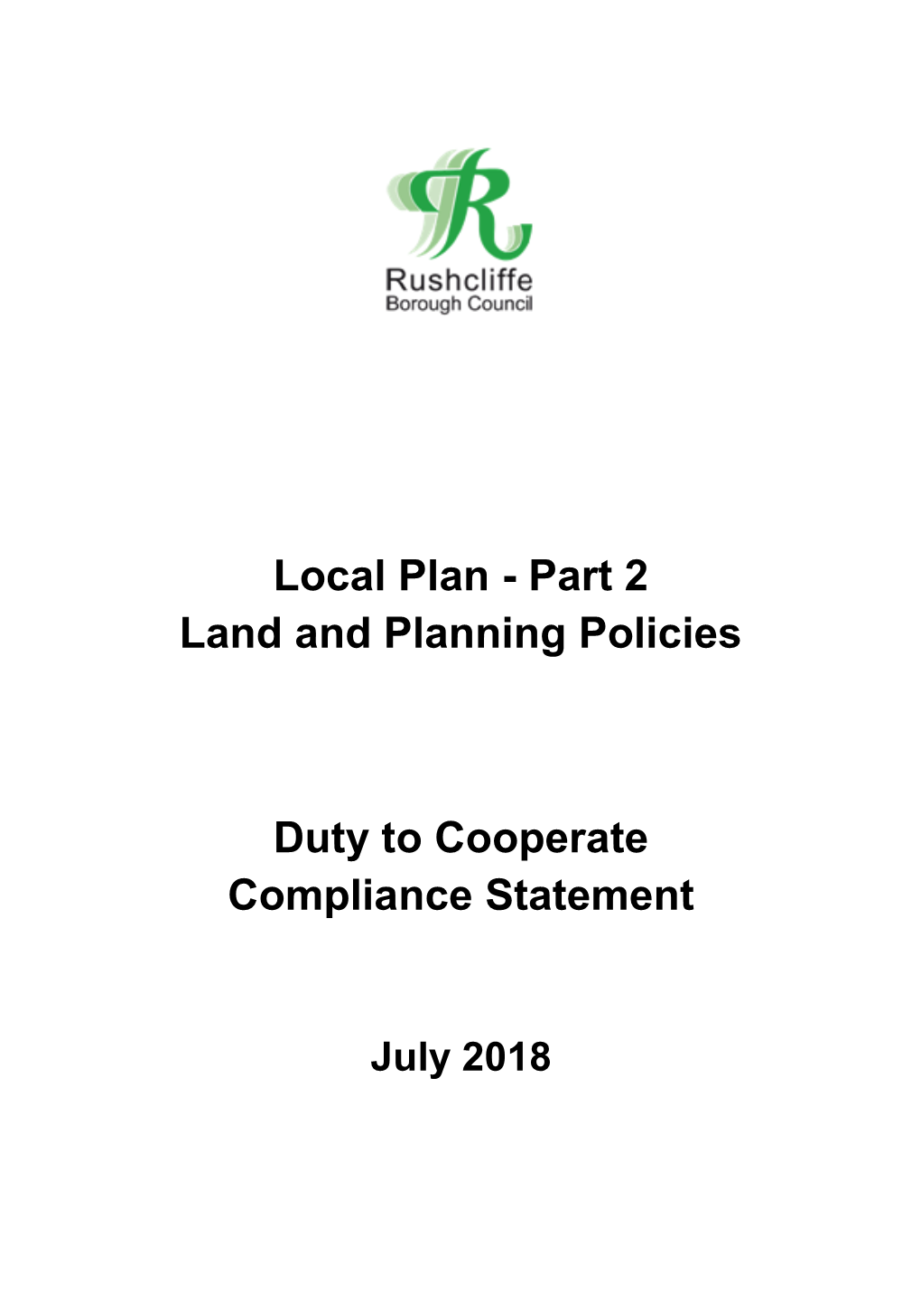 Local Plan - Part 2 Land and Planning Policies