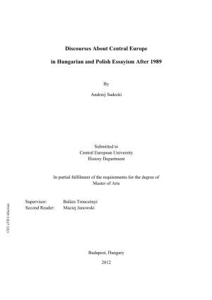 Discourses About Central Europe in Hungarian and Polish Essayism