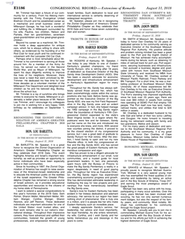 CONGRESSIONAL RECORD— Extensions of Remarks E1186 HON