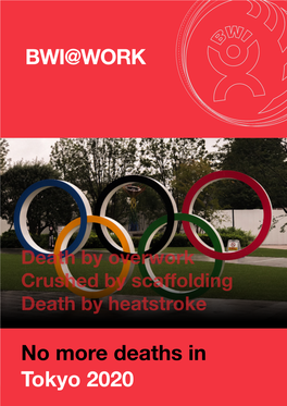 BWI@WORK No More Deaths in Tokyo 2020
