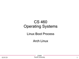 CS 460 Operating Systems