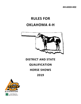 Rules for Oklahoma 4-H
