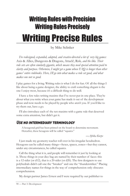 Writing Precise Rules by Mike Selinker