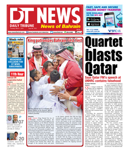 King Patronizes Bahrain First Fest Quartet