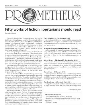 Fifty Works of Fiction Libertarians Should Read