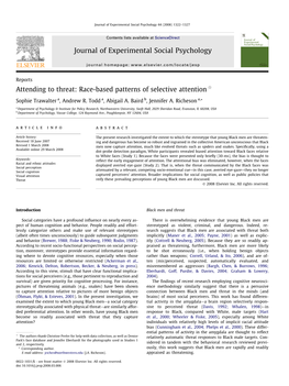 Attending to Threat: Race-Based Patterns of Selective Attentionq