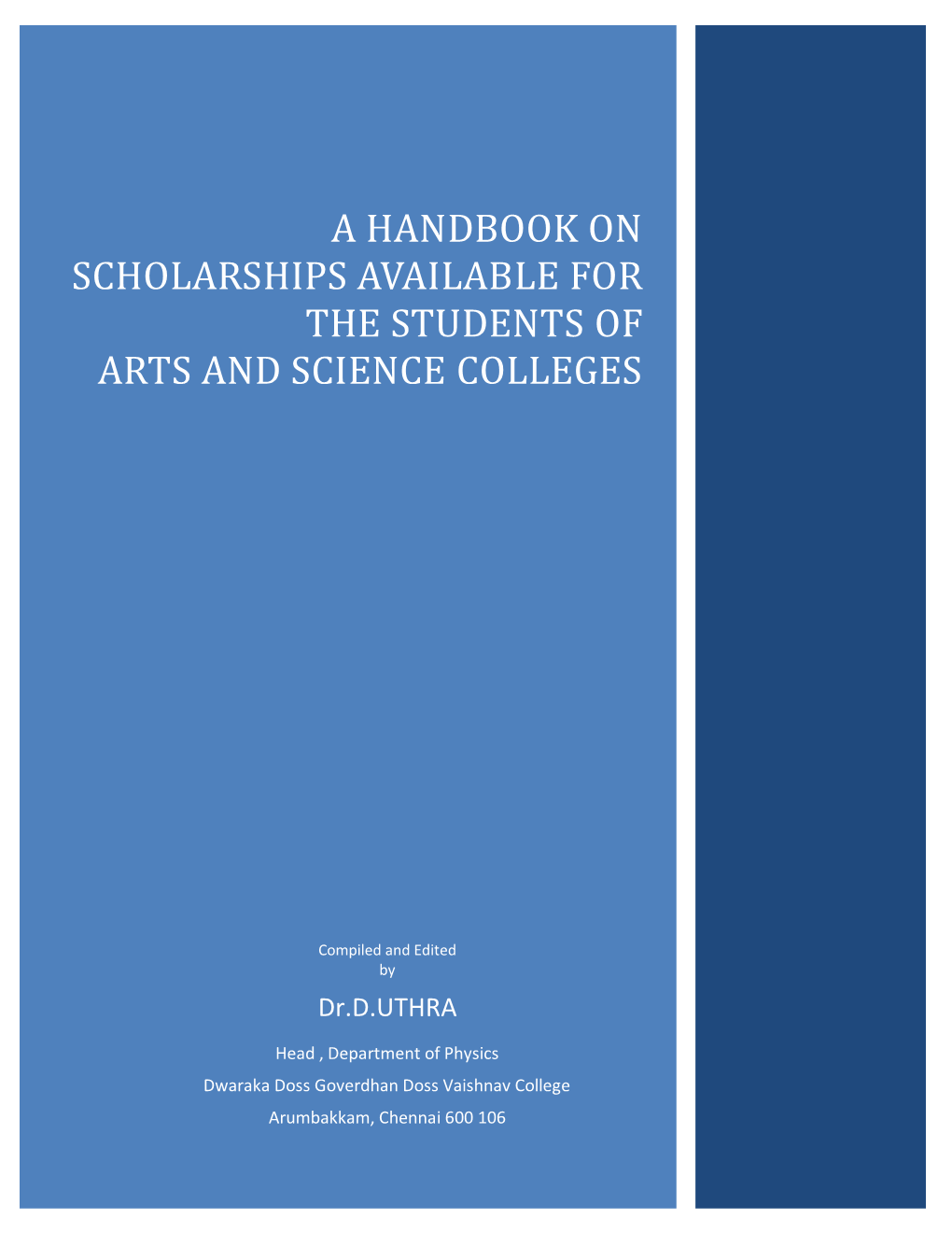 Handbook on Scholarships