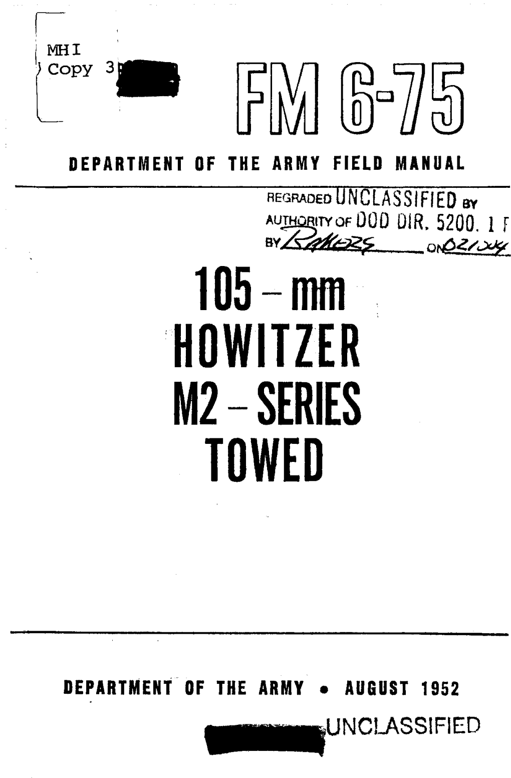 105Mm Howitzer M2 Series Towed