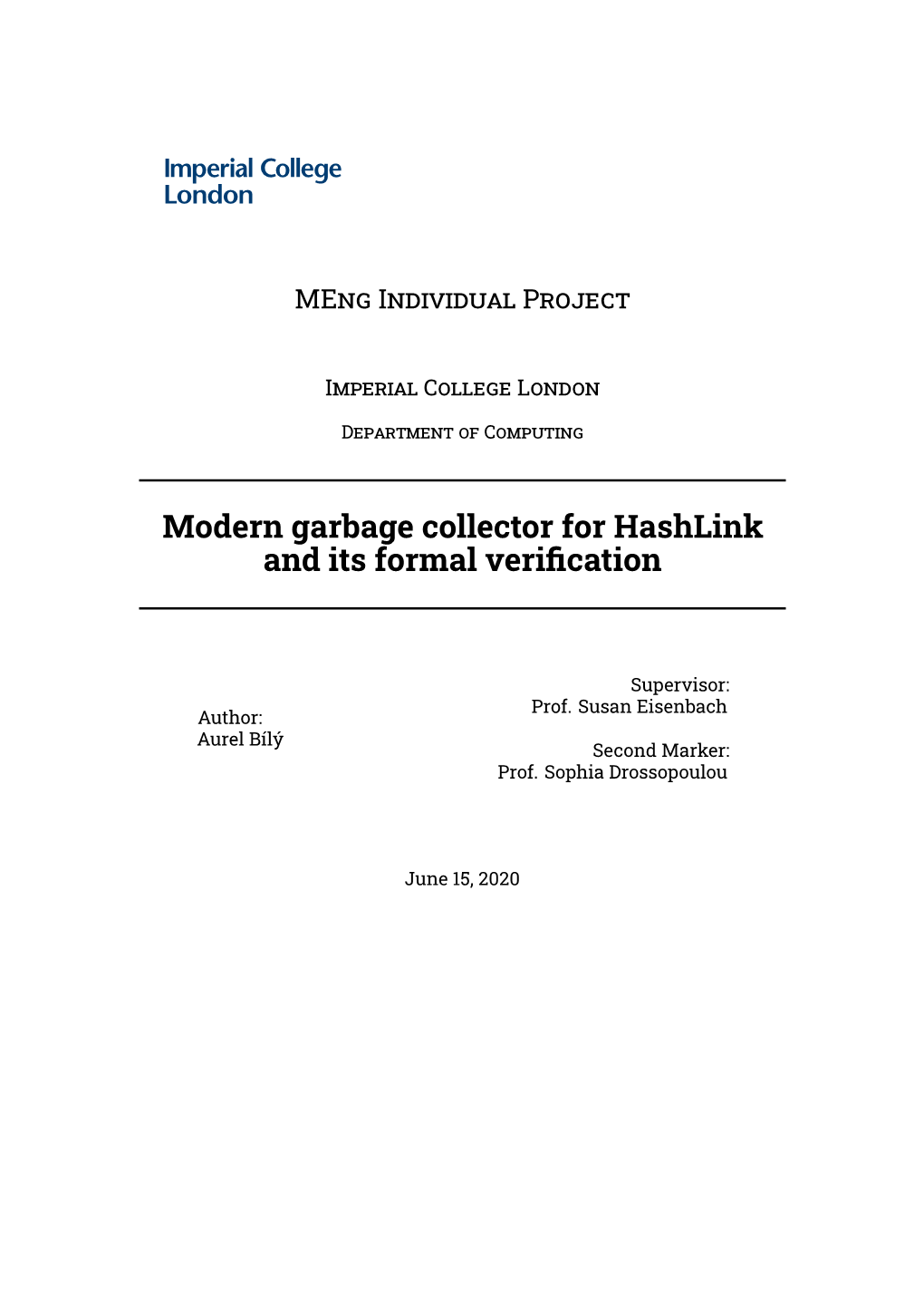 Modern Garbage Collector for Hashlink and Its Formal Verification