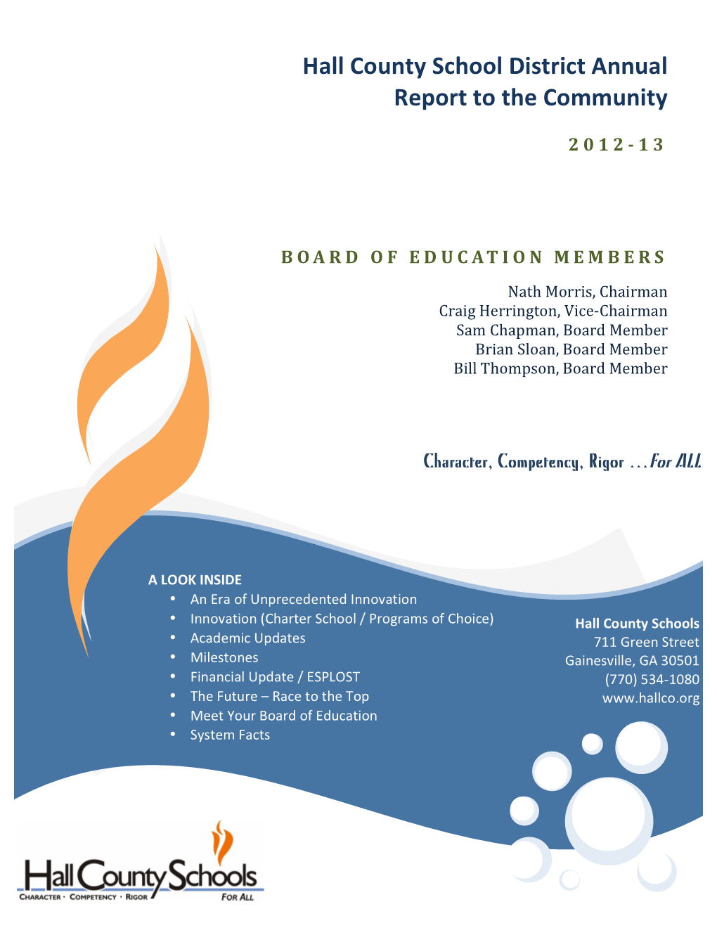 Hall County School District Annual Report to the Community