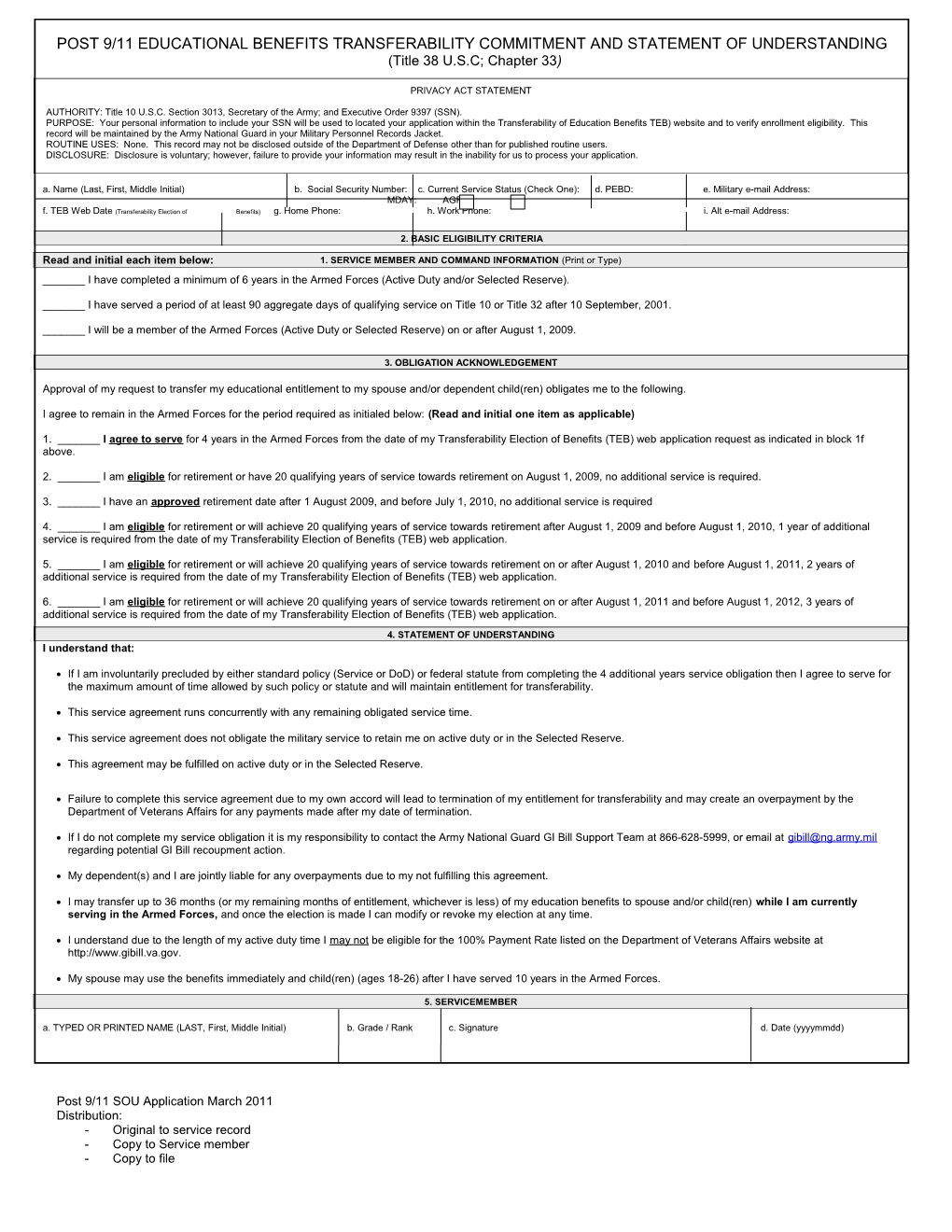 Reenlistment/Extension Bonus Agreement