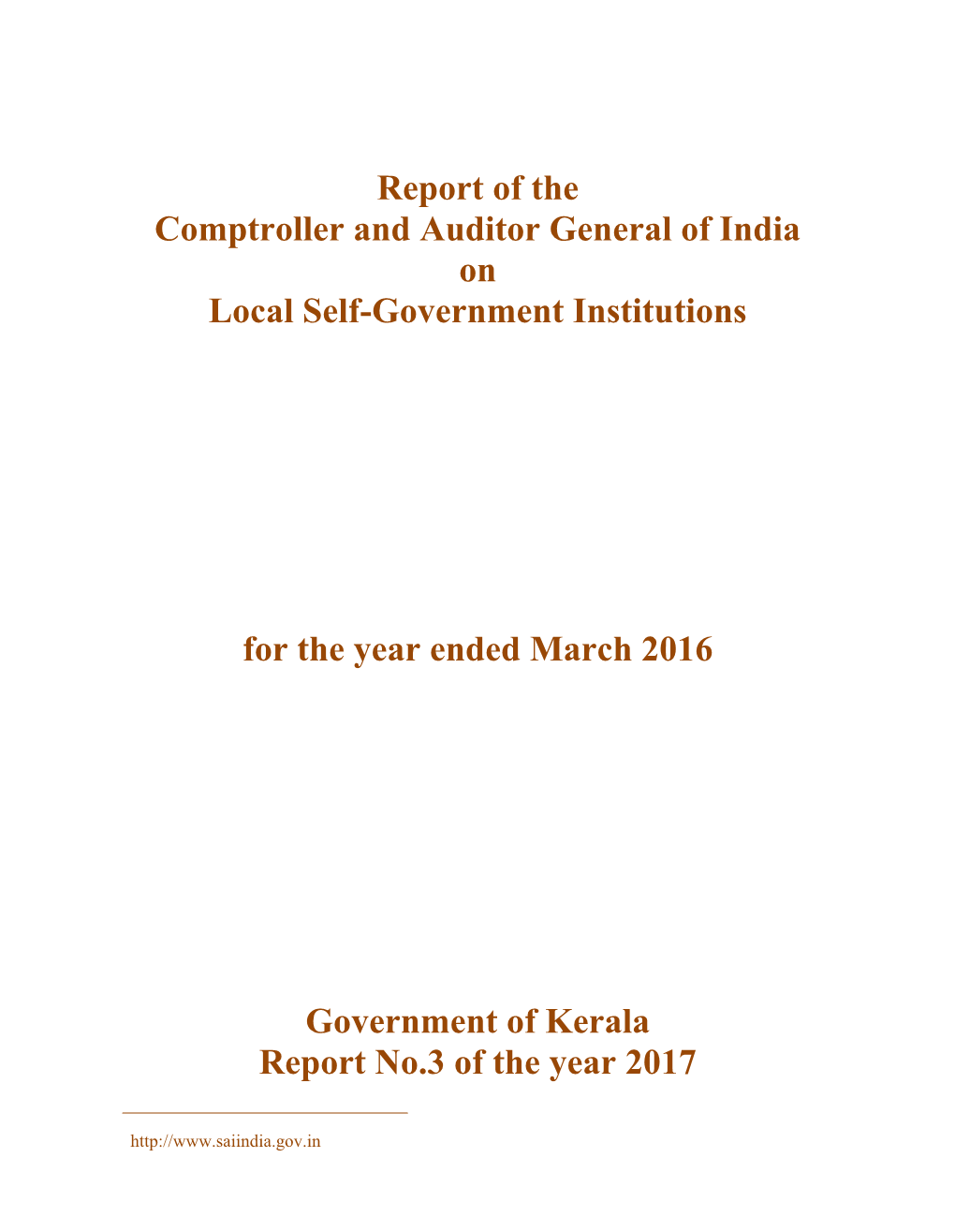 Local Self-Government Institutions Government of Kerala