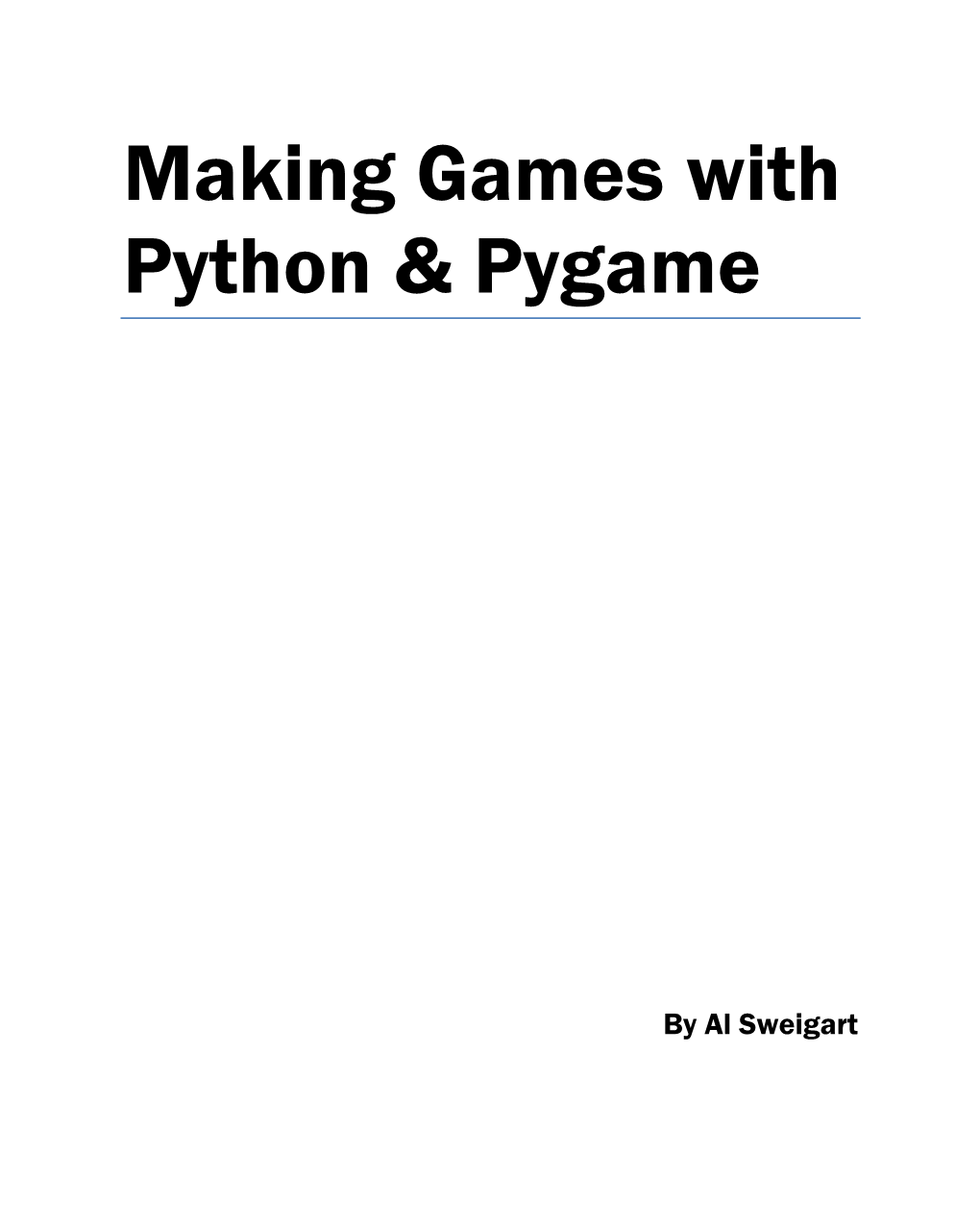 PDF of Making Games with Python & Pygame