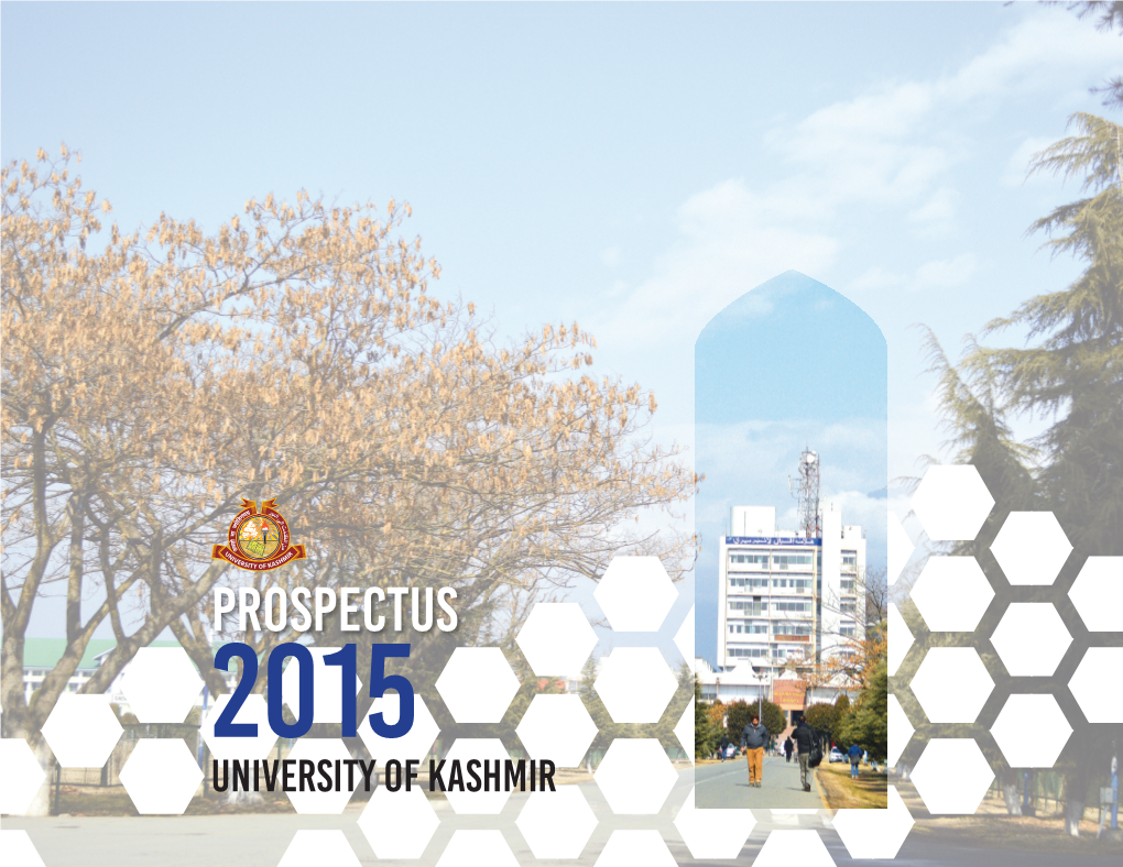 Prospectus 2015 University of Kashmir 1 ACADEMIC CALENDAR (2015-16)