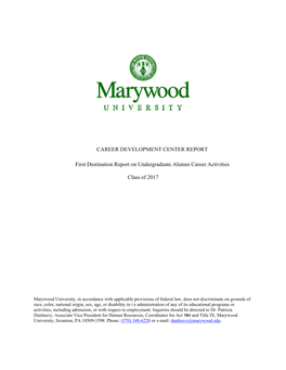 Career Development Center Report